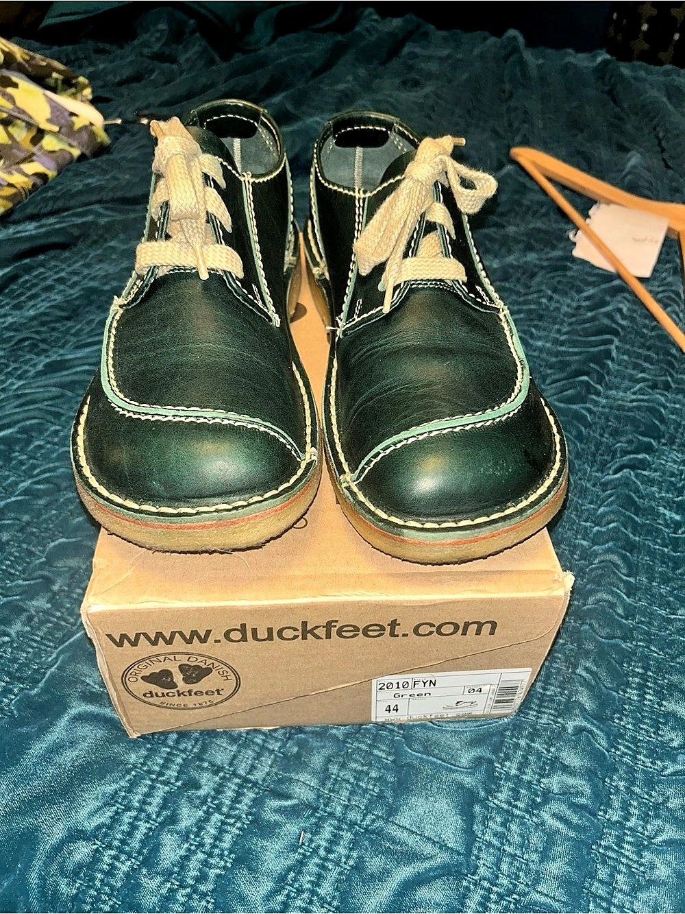 Duckfeet Fåborg Green Leather Lace-Up Shoes EU 44